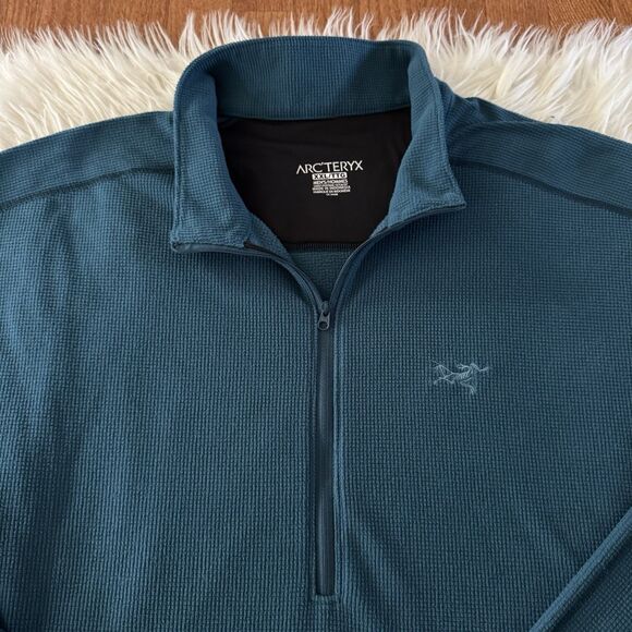 Arc'teryx Delta Sweater Mens 2XL Blue Half Zip Thermal Fleece Polartec Pullover - Picture 1 of 11